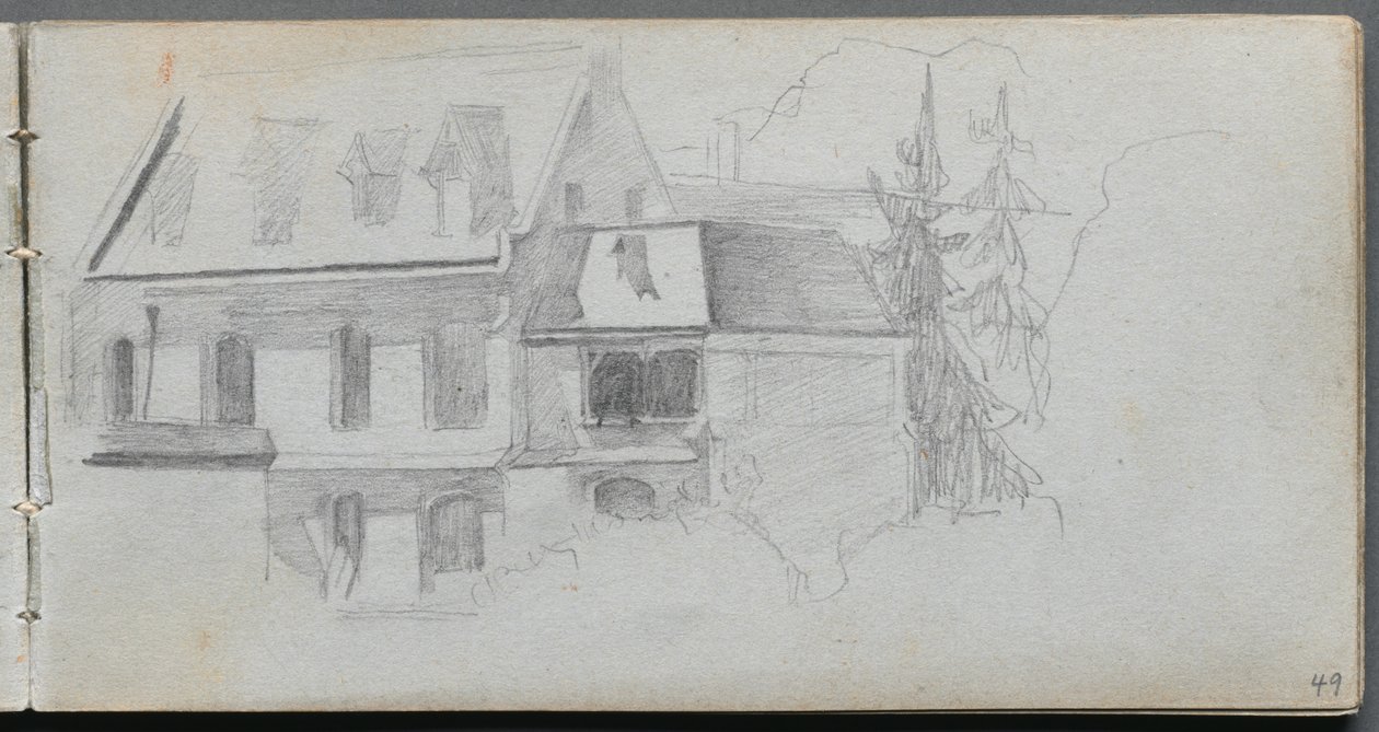 Carnet de croquis, page 49 : Étude architecturale - Jean Louis Ernest Meissonier
