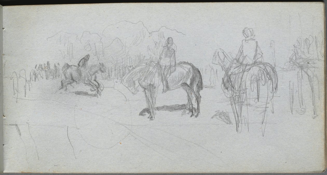 Carnet de croquis, page 52 : Étude de figure - Ernest Meissonier