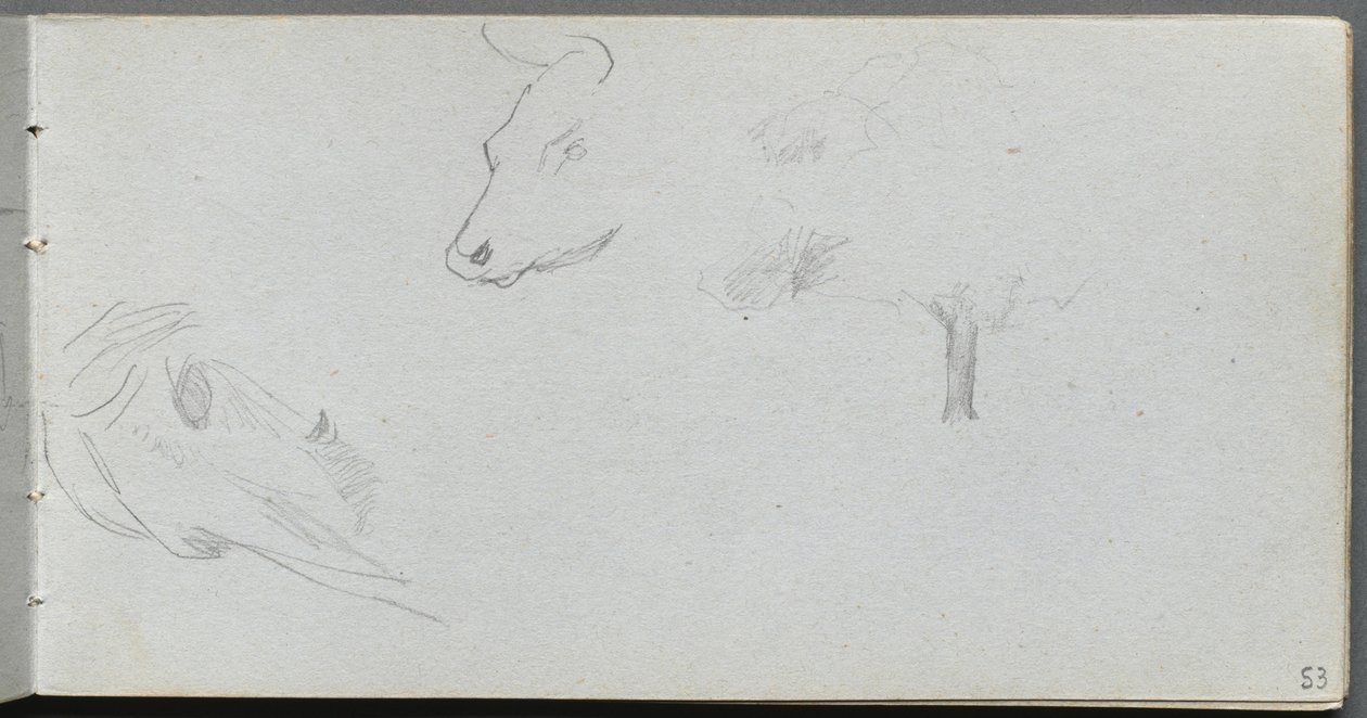 Carnet de croquis, page 53 : Études d
