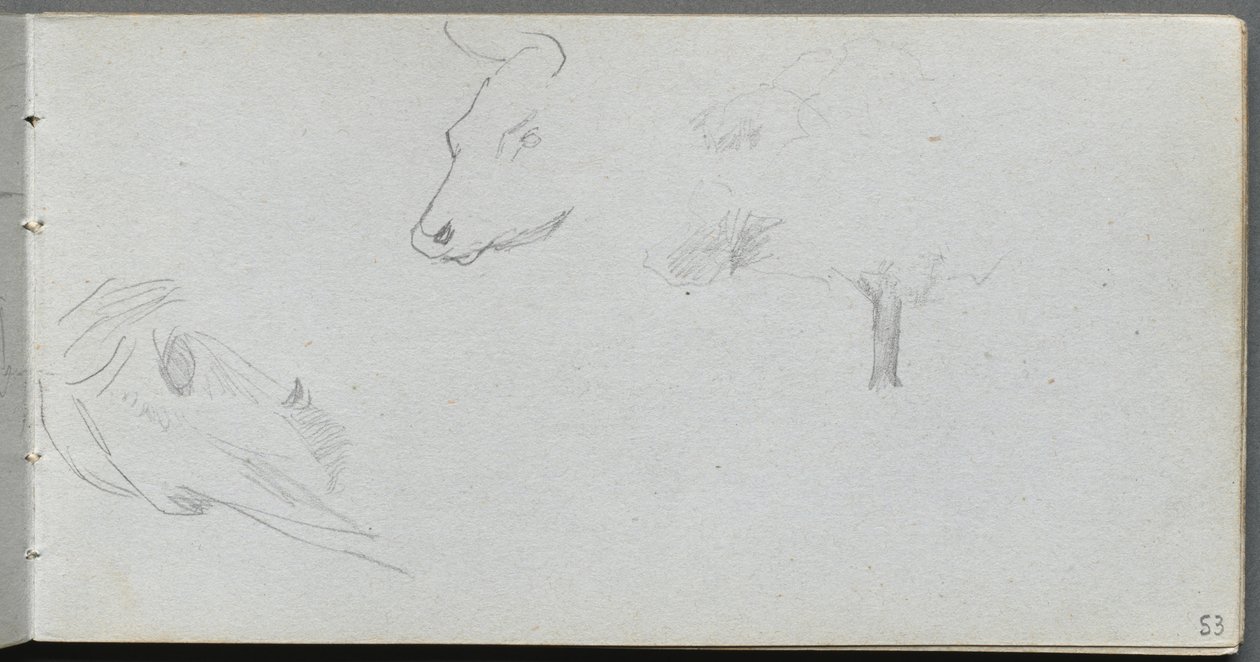 Carnet de croquis, page 53 : Études d