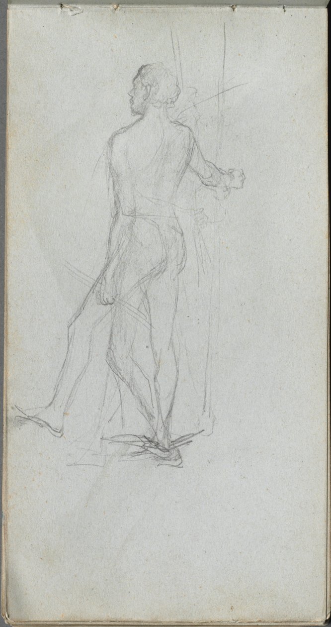 Carnet de croquis, page 60 : Étude de nu masculin - Jean Louis Ernest Meissonier