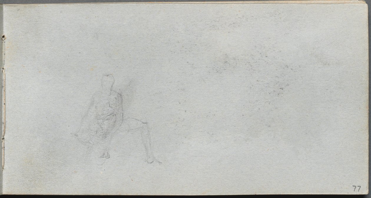Carnet de croquis, page 77 : Étude de figure - Jean Louis Ernest Meissonier