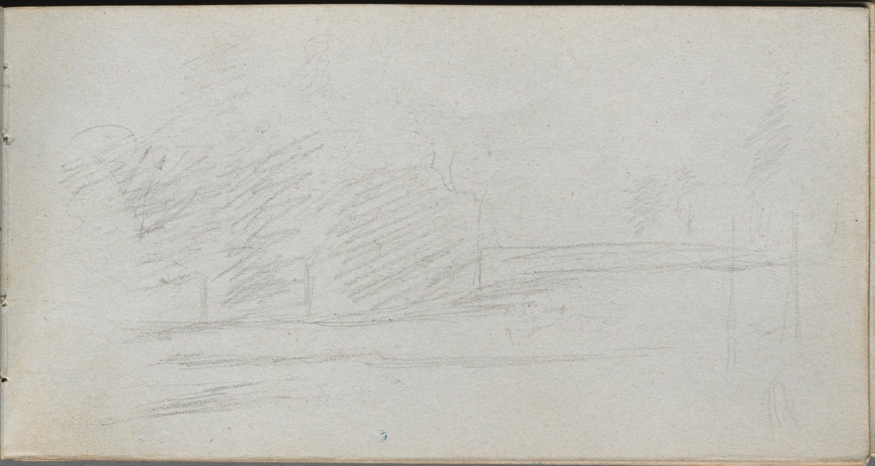 Carnet de croquis, page 78 : Étude de paysage - Jean Louis Ernest Meissonier