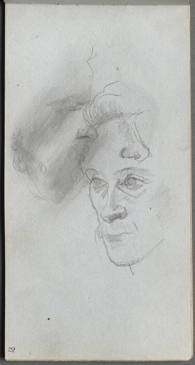 Carnet de croquis, page 81 : Étude de visages - Jean Louis Ernest Meissonier