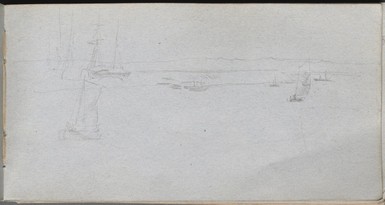 Carnet de croquis, page 94 : Paysage marin - Jean Louis Ernest Meissonier