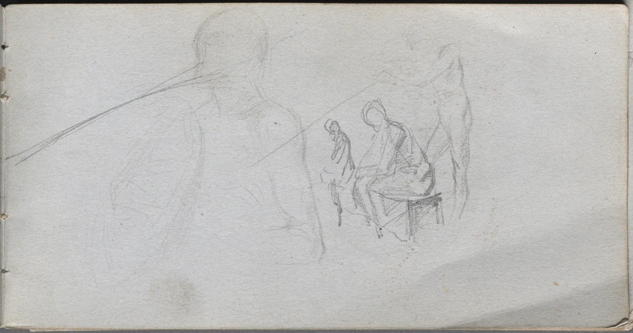Carnet de croquis, page 98 : Étude de figures - Jean Louis Ernest Meissonier