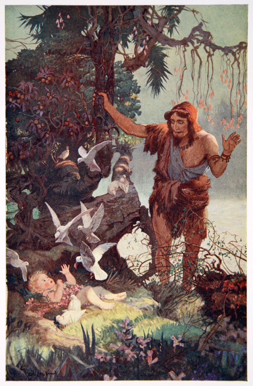 Le berger trouve le bébé Sémiramis, 1915 - Ernest Wellcousins