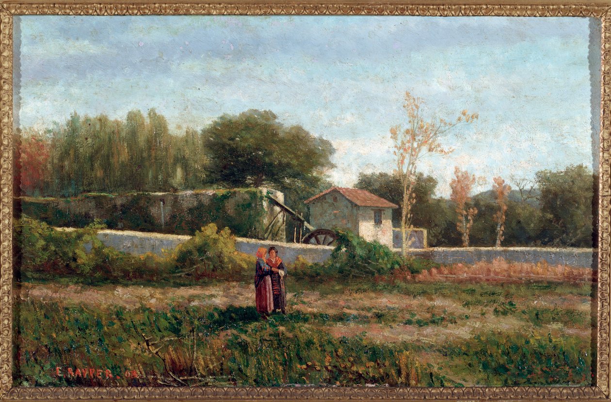 Paysage de campagne, Italie - Ernesto Rayper