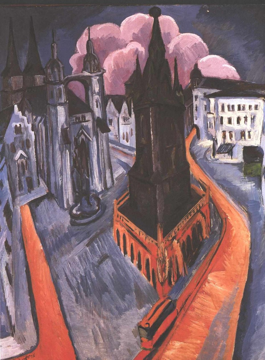 La Tour rouge de Halle - Ernst Ludwig Kirchner