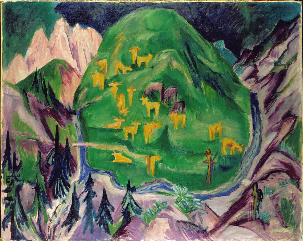 Champ de bétail, 1918 - Ernst Ludwig Kirchner