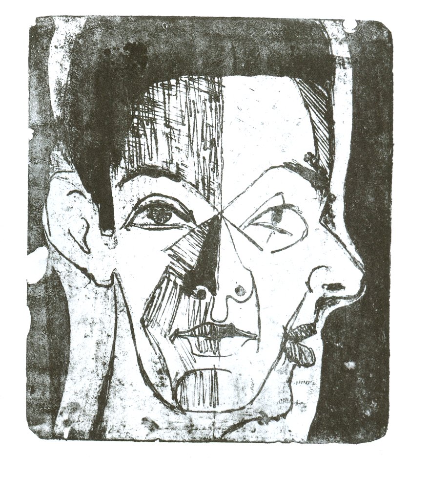 Étude de tête - Ernst Ludwig Kirchner