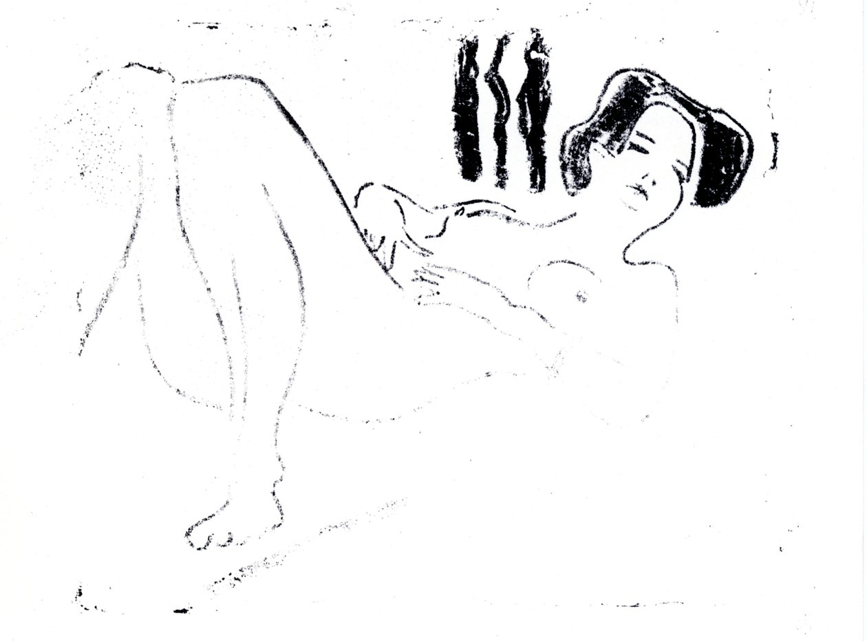Nu féminin allongé - Ernst Ludwig Kirchner