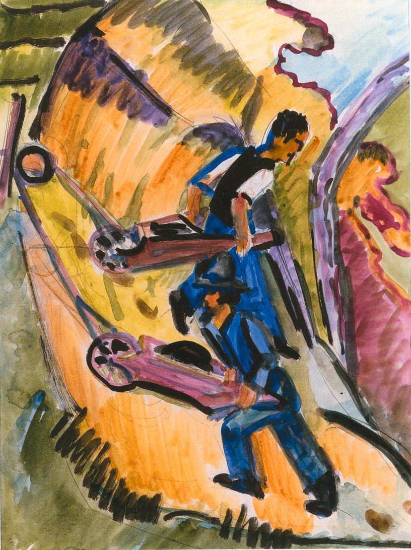Hommes avec des brouettes - Ernst Ludwig Kirchner