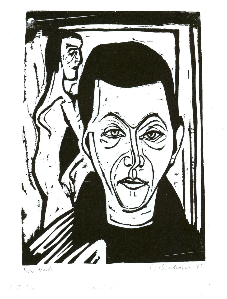 Tête d’homme - Ernst Ludwig Kirchner