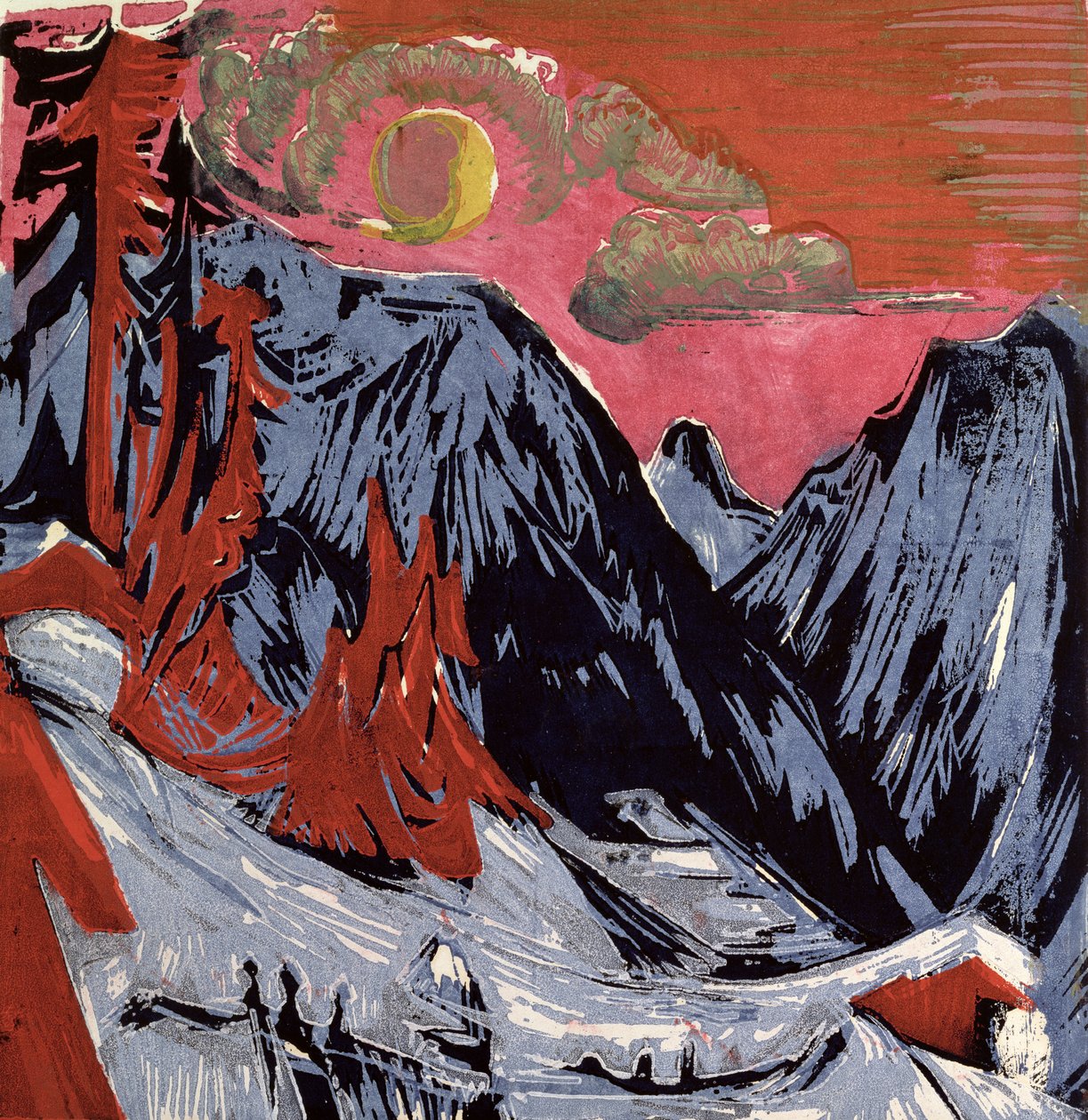 Montagnes en Hiver, 1919 - Ernst Ludwig Kirchner