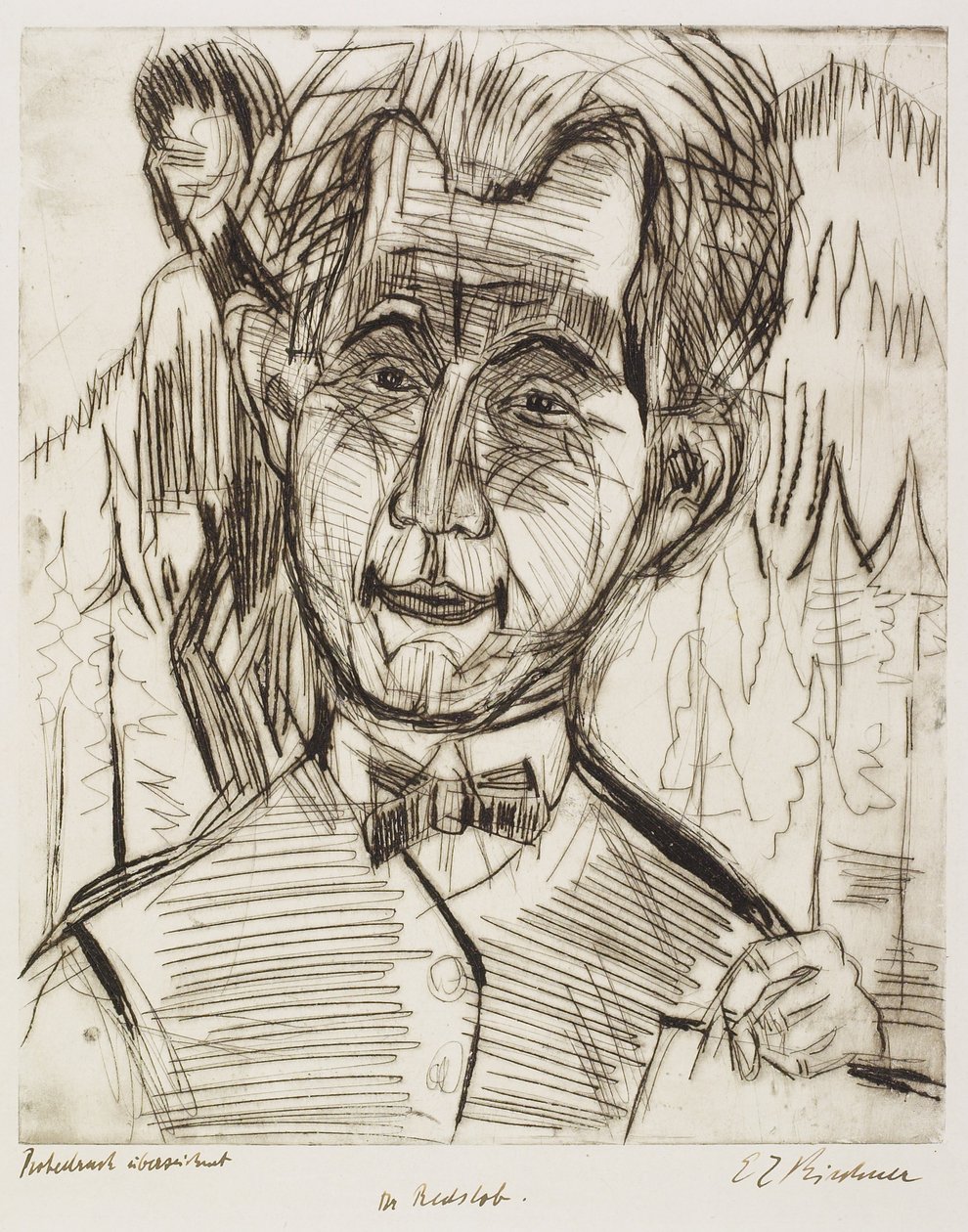 Portrait du Dr. Redslob, 1924 - Ernst Ludwig Kirchner