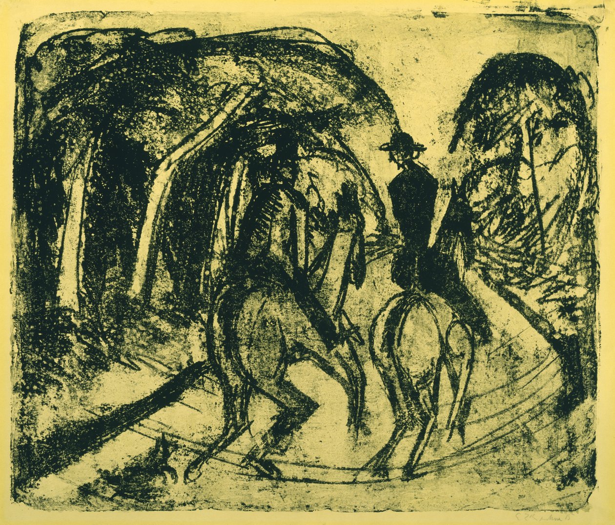 Reiter im Grunewald, 1914 - Ernst Ludwig Kirchner