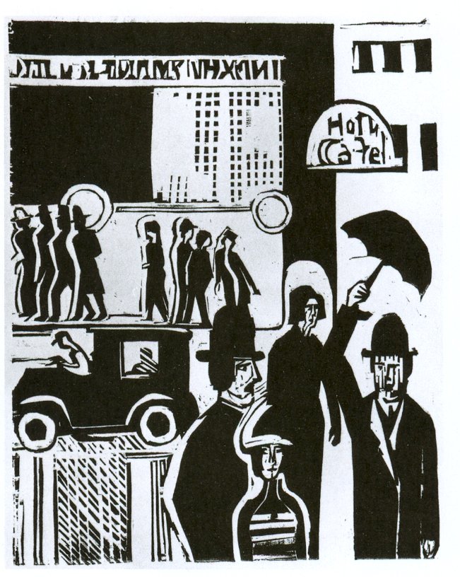 Rue sous la pluie - Ernst Ludwig Kirchner
