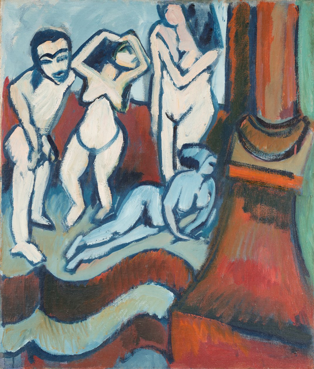 Quatre sculptures en bois - Ernst Ludwig Kirchner