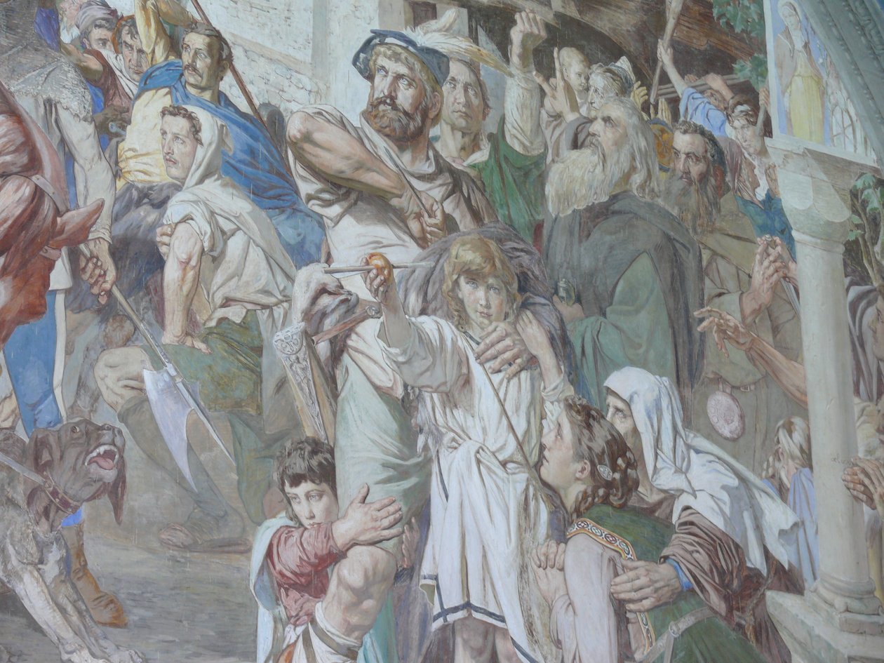 Fresque représentant Guillaume Tell et son fils - Ernst Stückelberg