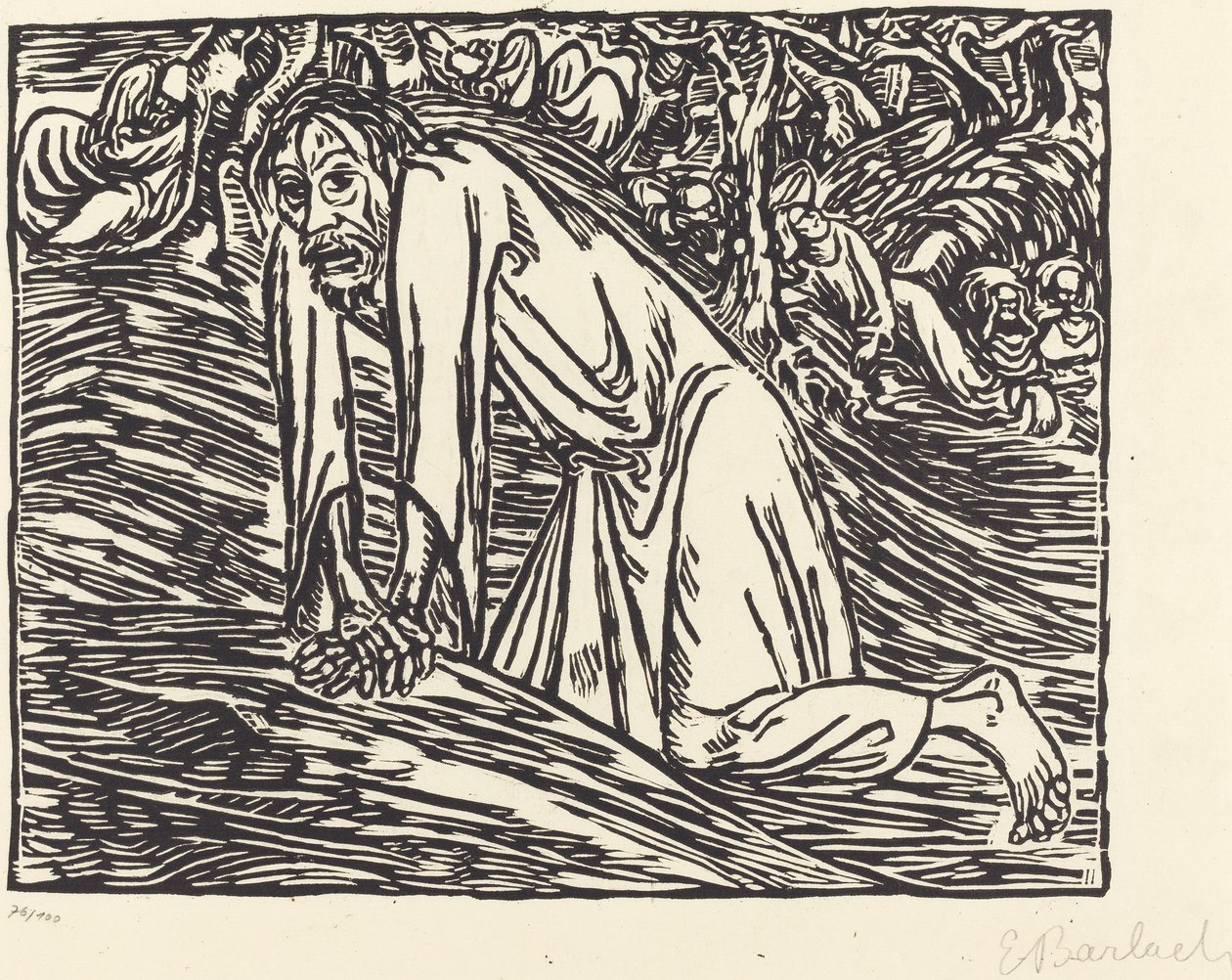 Christ à Gethsémani, 1919 - Ernst Barlach