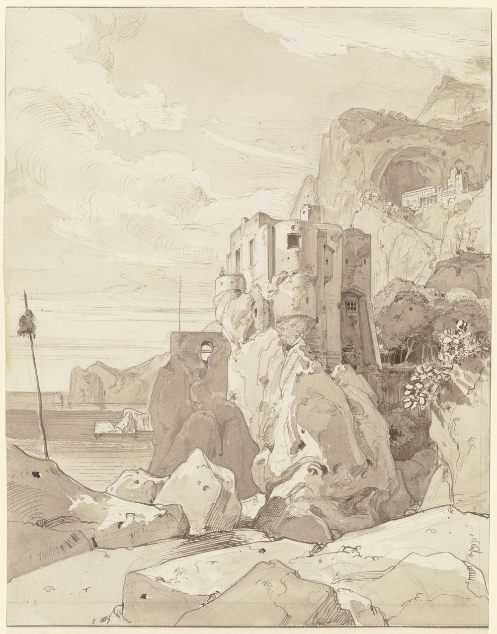 Amalfi, vue sur S. Francesco depuis une tour de guet - Ernst Fries