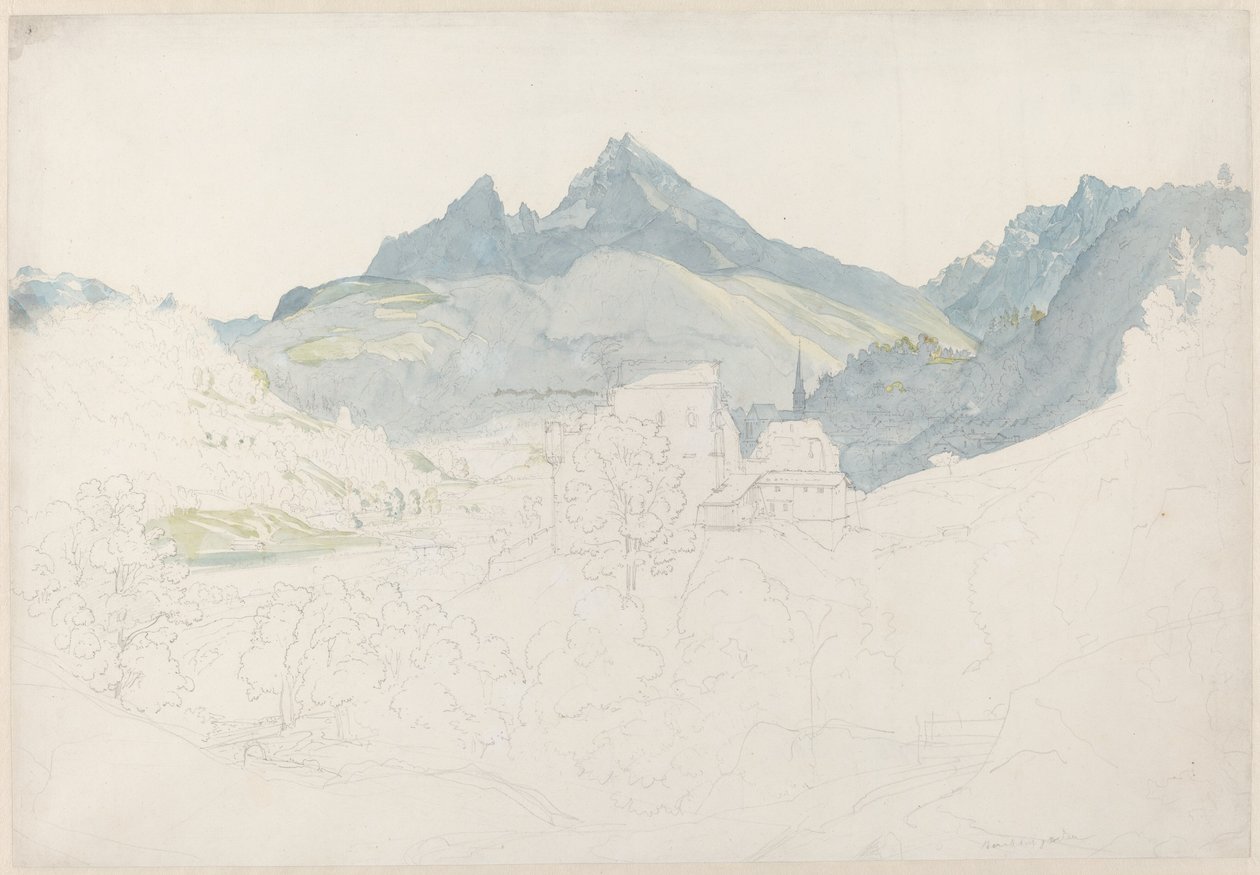 Berchtesgaden avec le sommet du Watzmann au loin - Ernst Fries