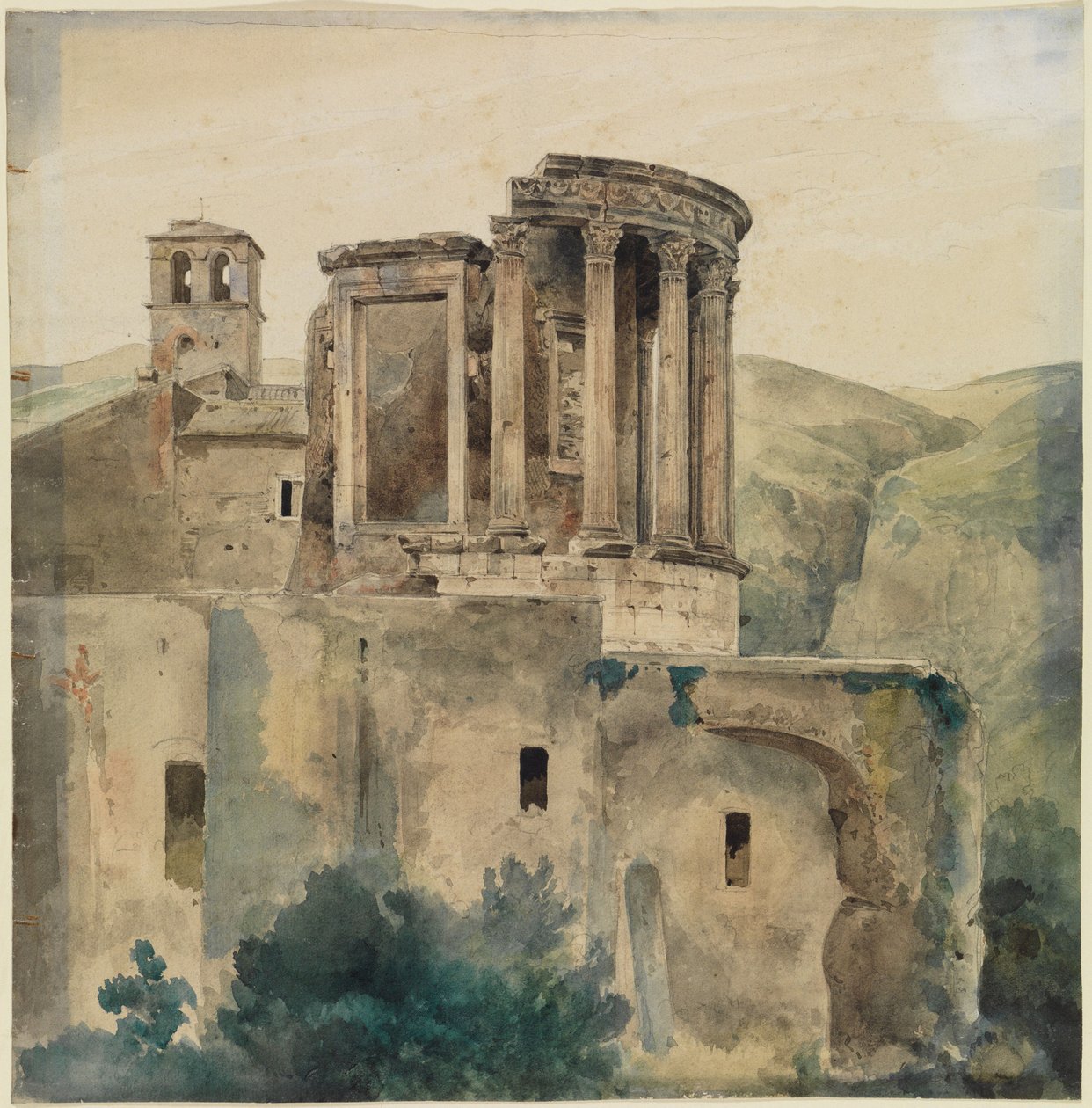 Le temple de Vesta à Tivoli - Ernst Fries