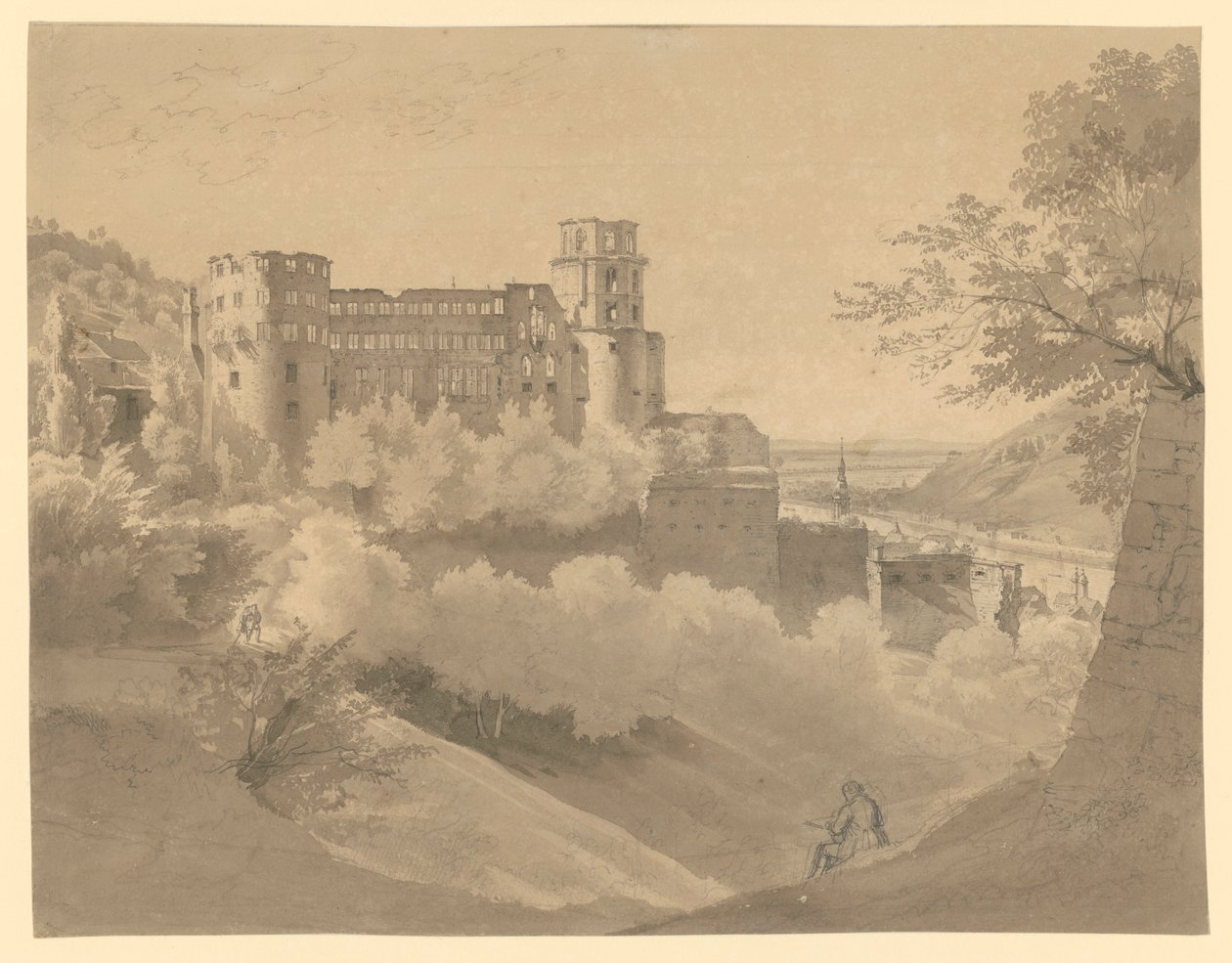 Heidelberg. Vue sur le château - Ernst Fries