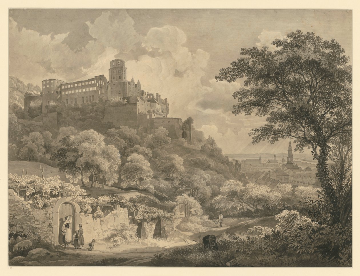 Heidelberg. Vue du château - Ernst Fries