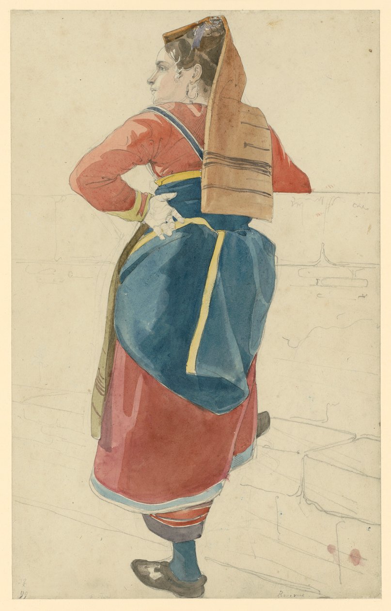 Italienne. Vue de dos - Ernst Fries