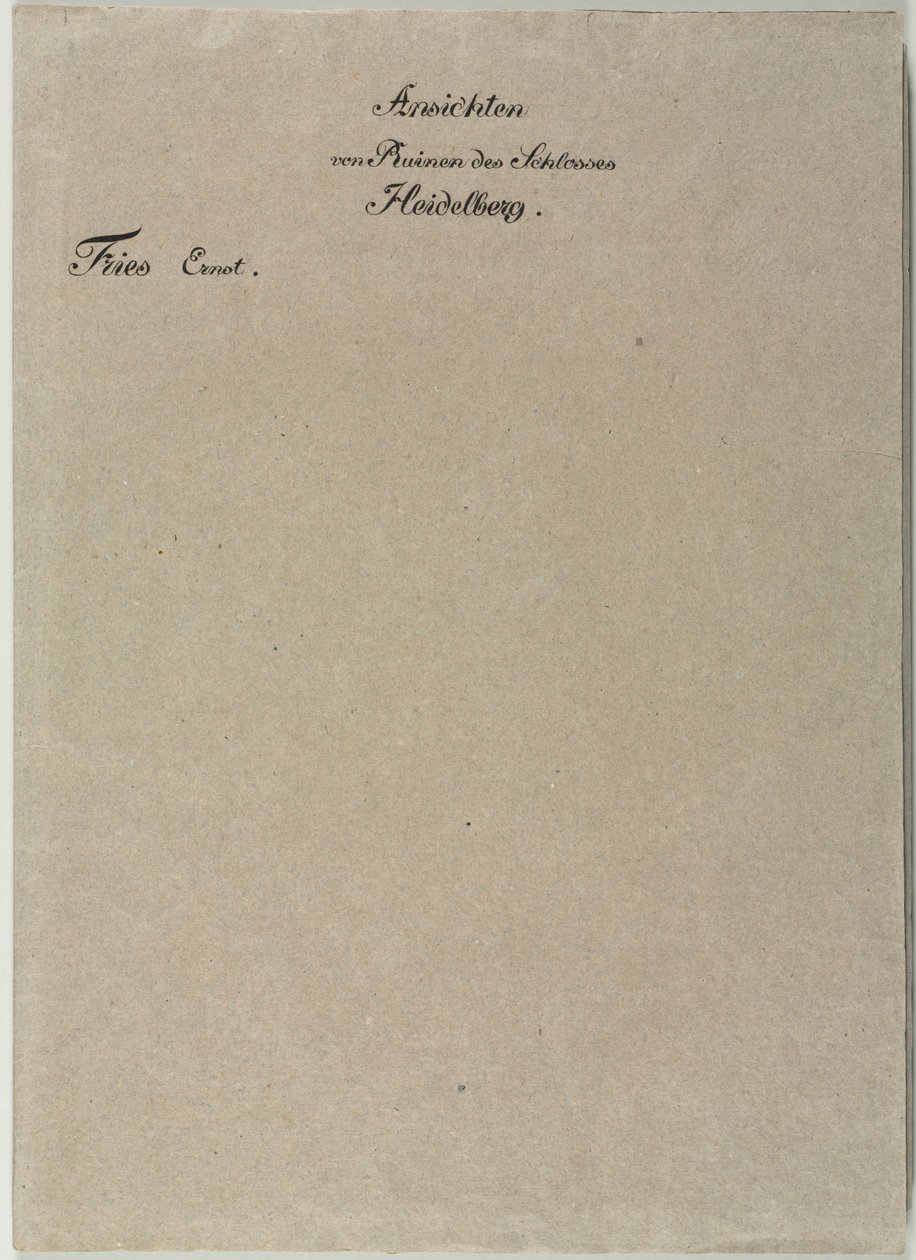 Six vues du château de Heidelberg : Enveloppe - Ernst Fries