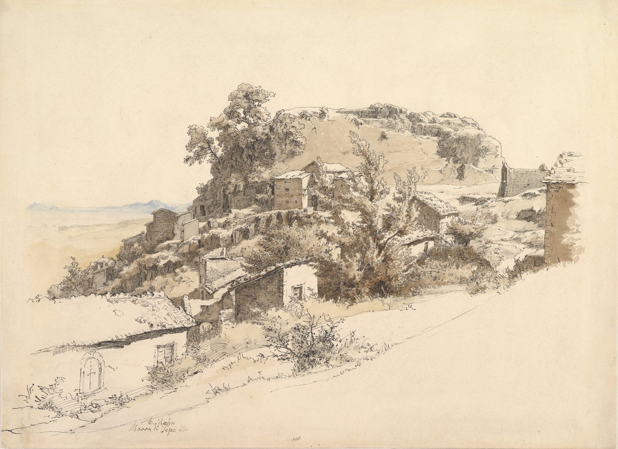 Paysage romain près de Rocca di Papa, 1866 - Ernst Furchtegott Mohn