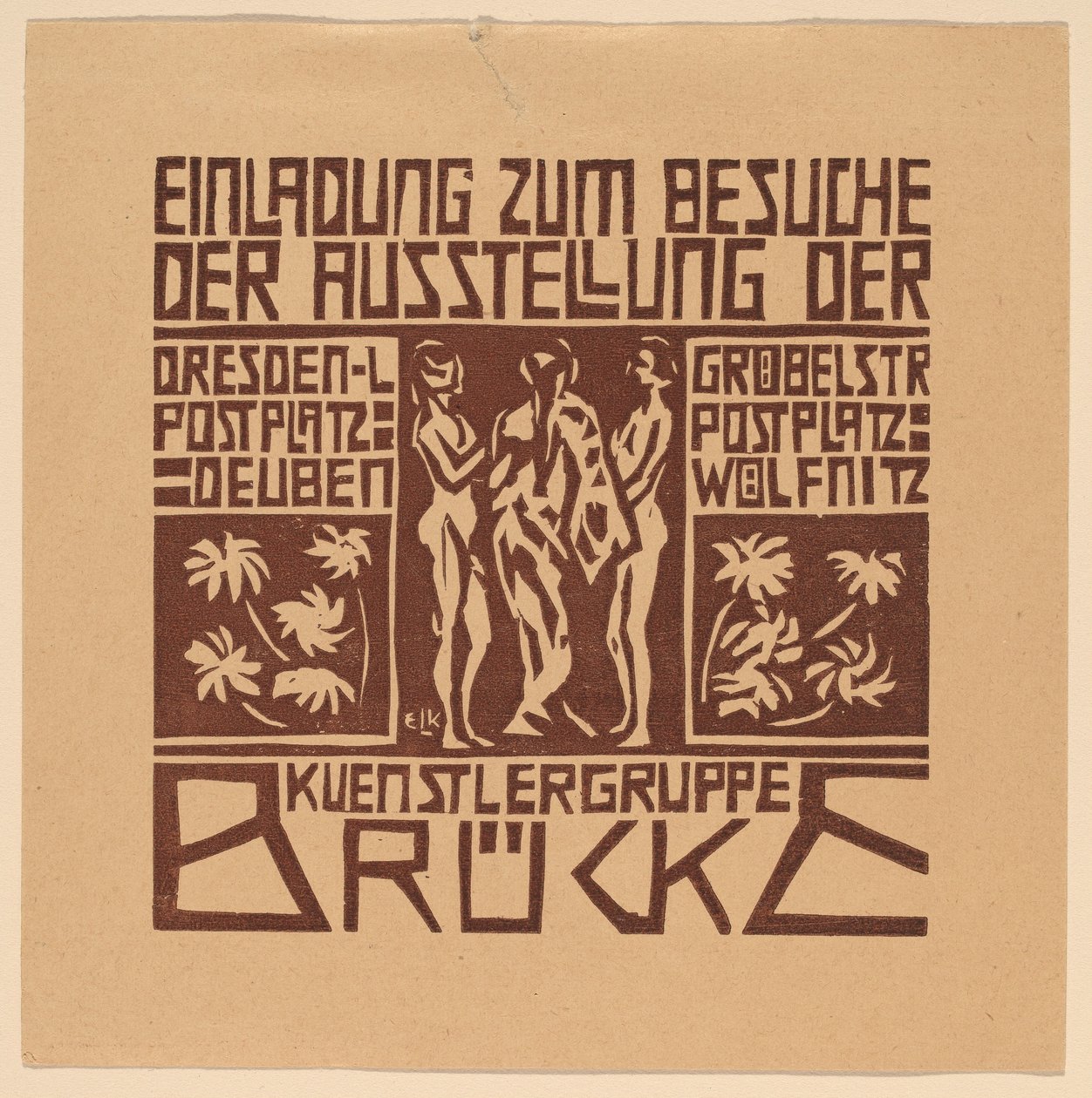 Invitation à une Exposition de la... - Ernst Ludwig Kirchner