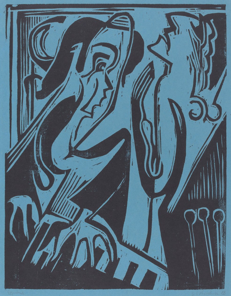 Pianiste et chanteur, 1928 - Ernst Ludwig Kirchner