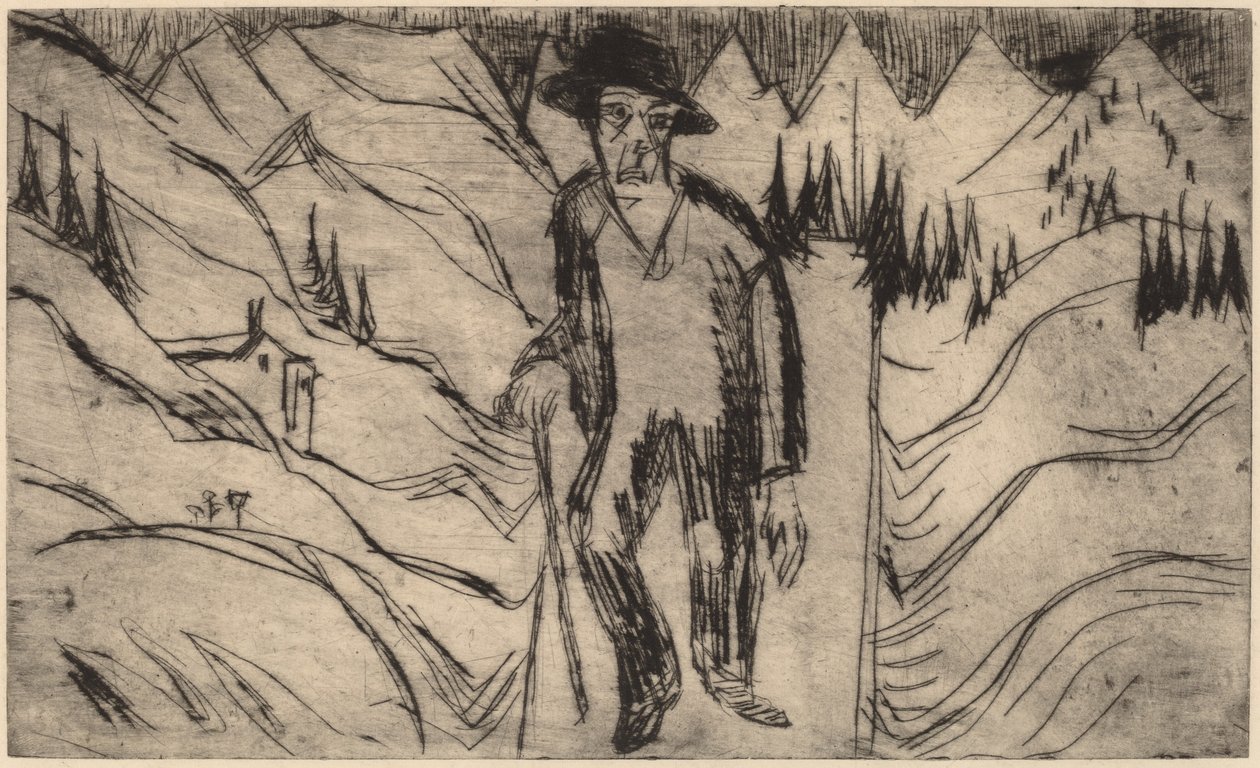 Le vagabond, 1922 - Ernst Ludwig Kirchner