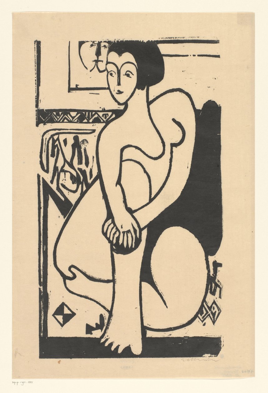 Nu assis - Ernst Ludwig Kirchner (signed by artist)