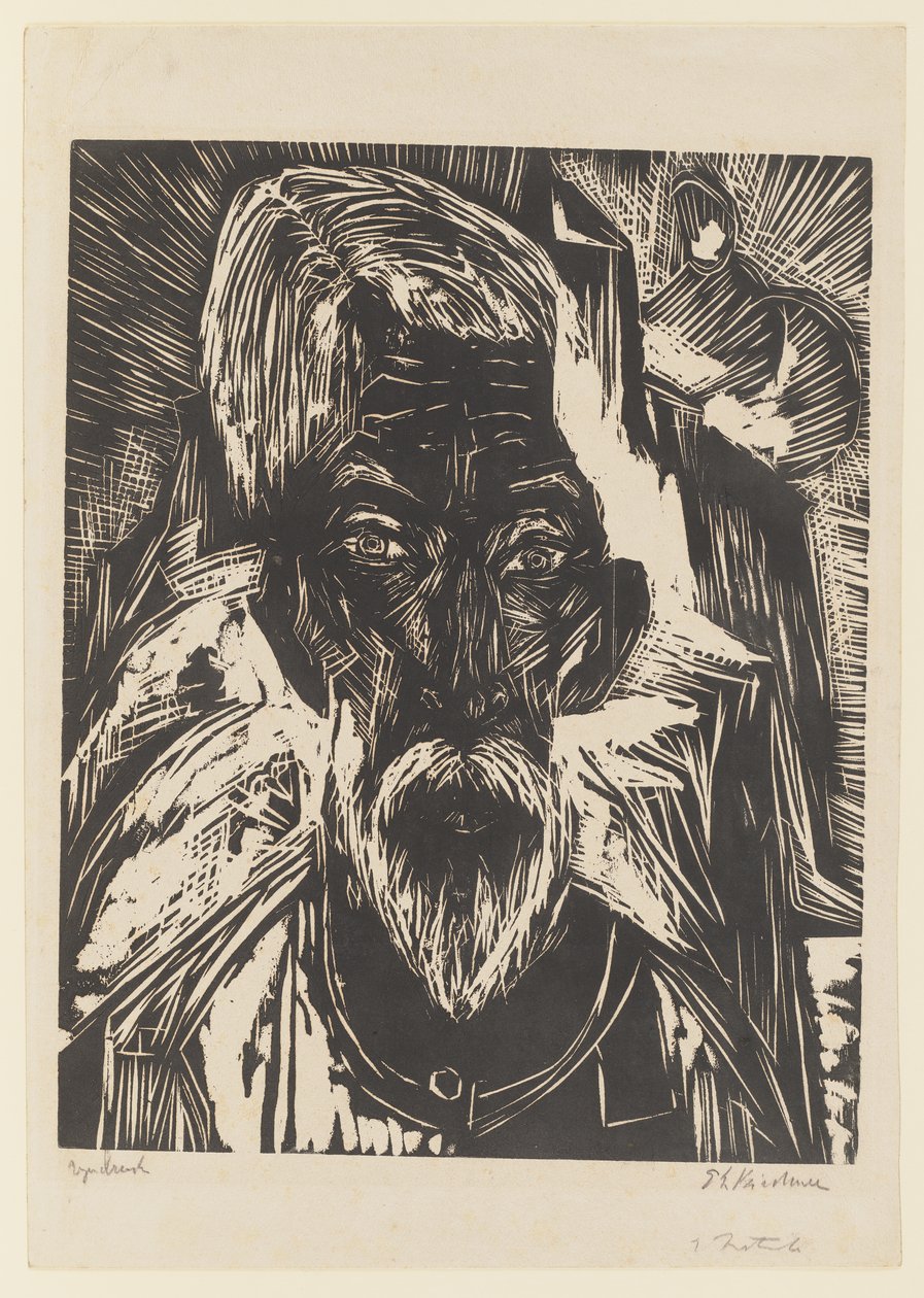 Vieux fermier. – Tête de Senn R. - Ernst Ludwig Kirchner