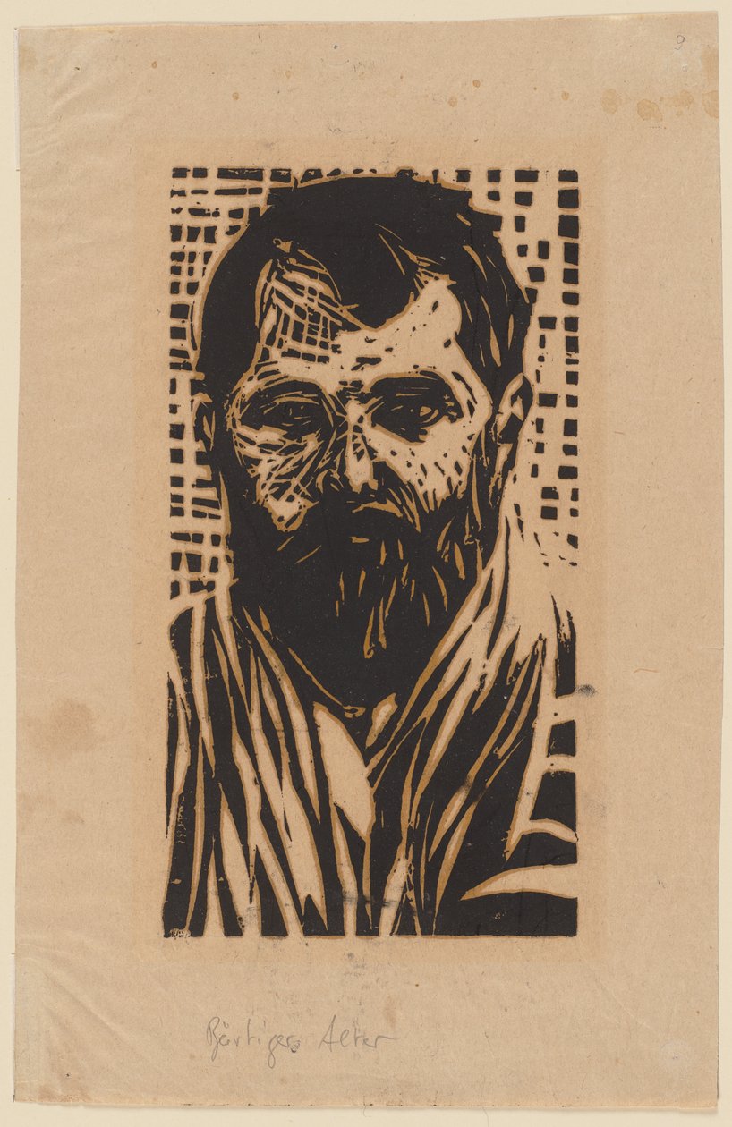 Vieil homme barbu - Ernst Ludwig Kirchner