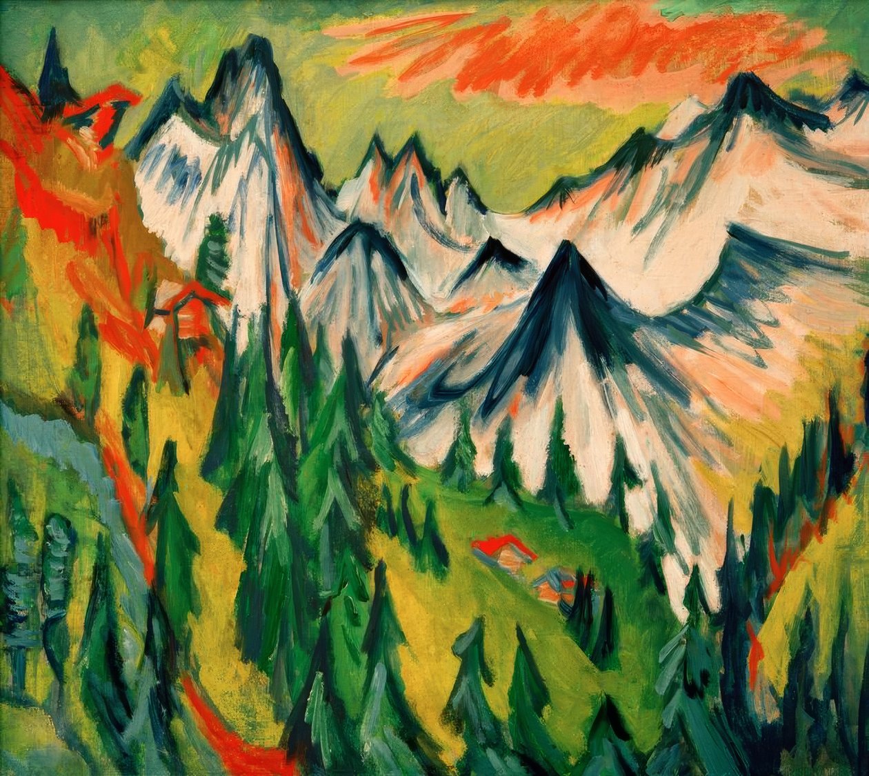 Sommet de montagne - Ernst Ludwig Kirchner