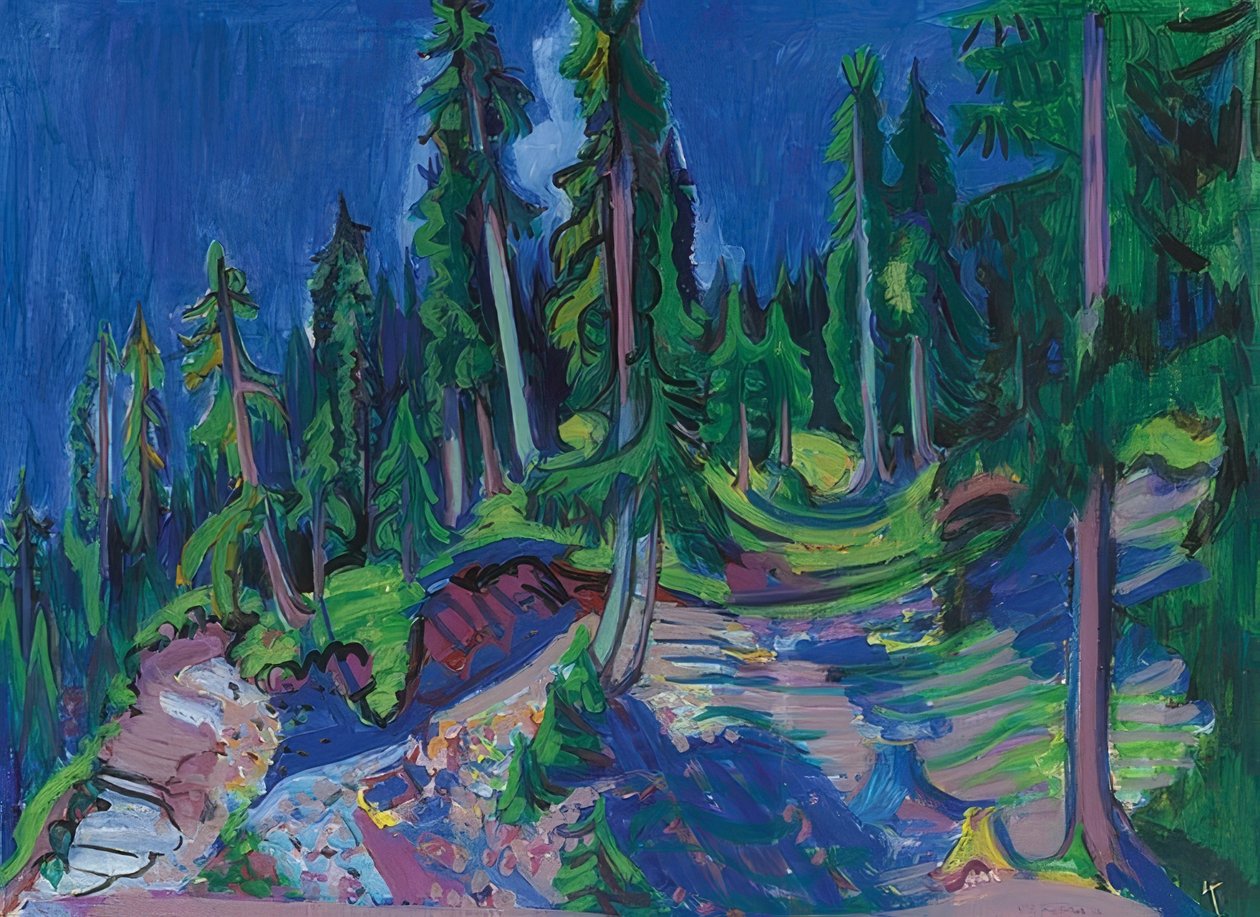 Étude de forêt de montagne. 1936 - Ernst Ludwig Kirchner