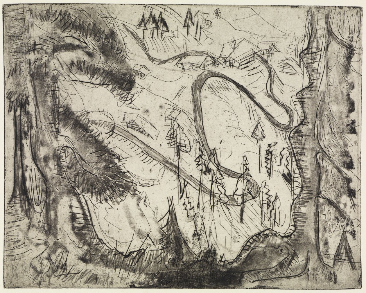 Sentier de montagne, vu d