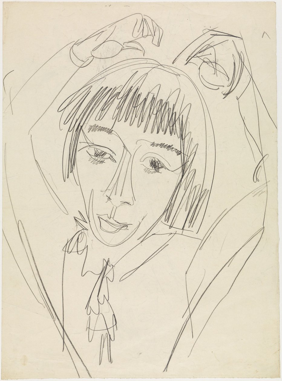 Portrait de Gerda, les bras levés - Ernst Ludwig Kirchner