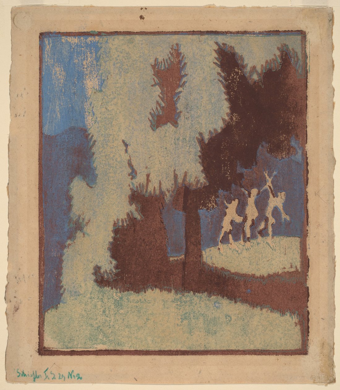 Des châtaigniers au clair de lune - Ernst Ludwig Kirchner