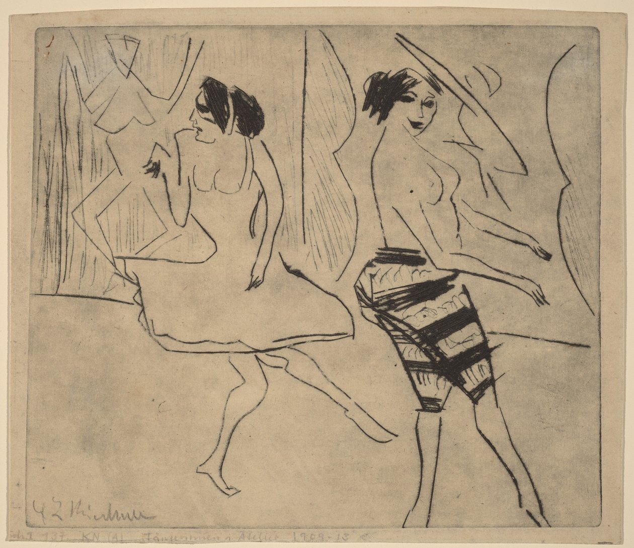 Des danseurs en studio - Ernst Ludwig Kirchner