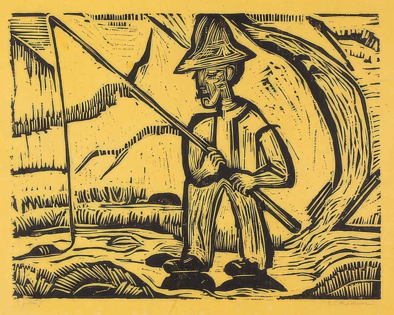 Le pêcheur - Ernst Ludwig Kirchner