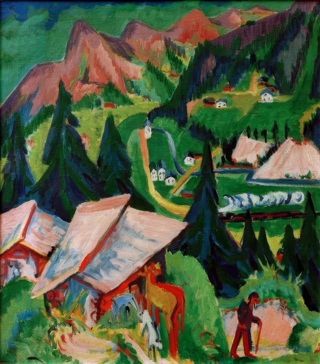 Le Junkerboden vu de la Stafel - Ernst Ludwig Kirchner
