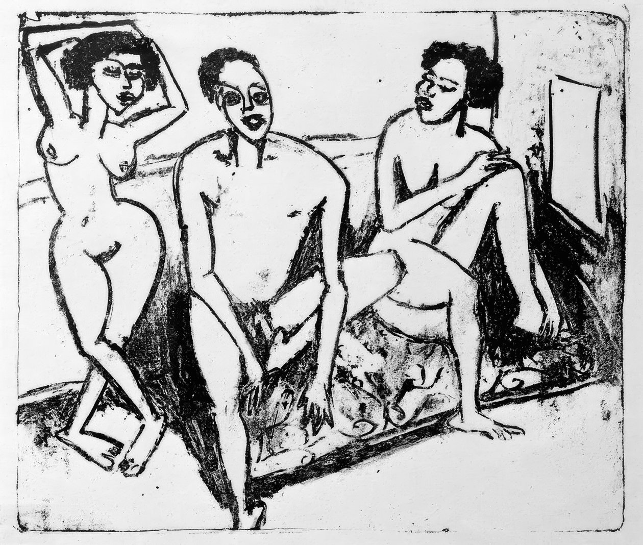 Trois nus noirs - Ernst Ludwig Kirchner