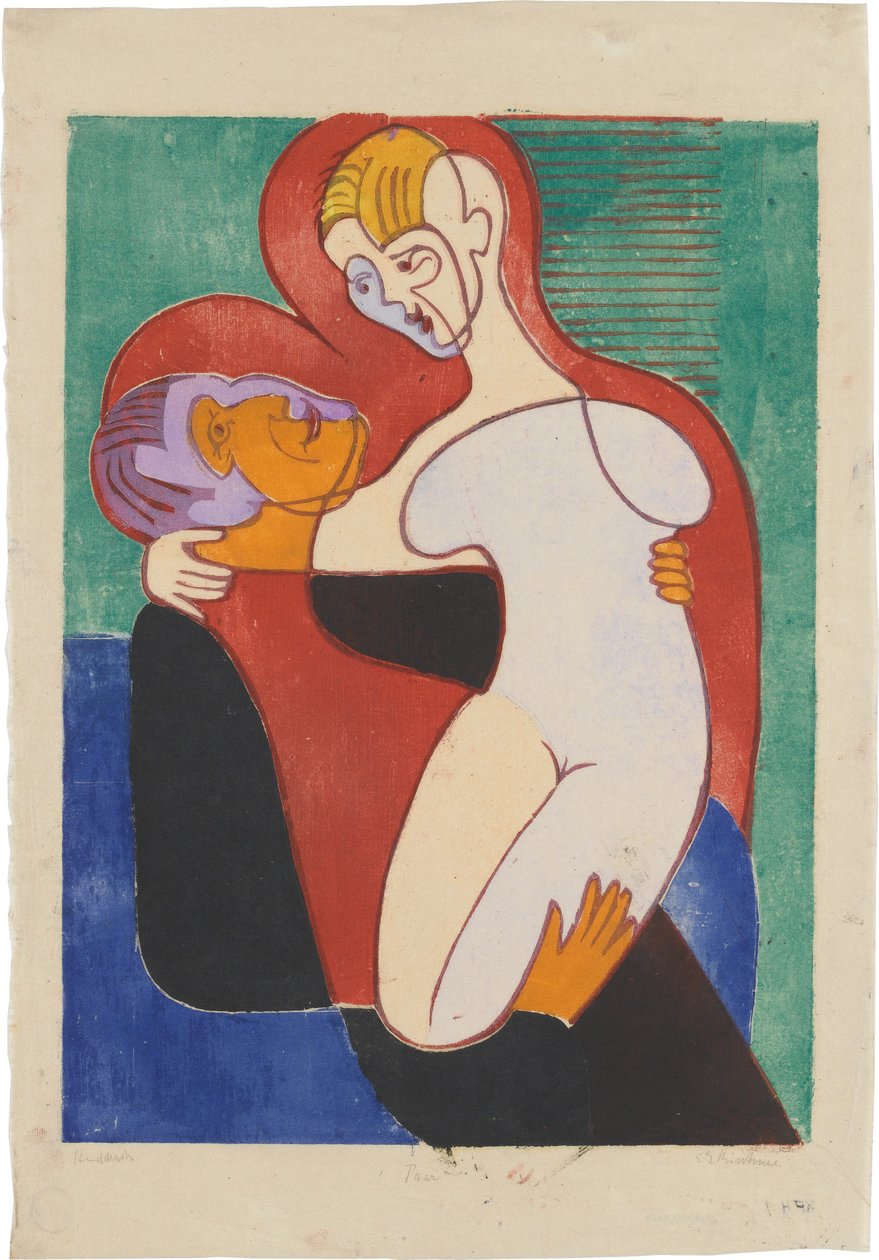 Elisabeth et Julius Hembus (Couple amoureux ; Les Hembus) - Ernst Ludwig Kirchner