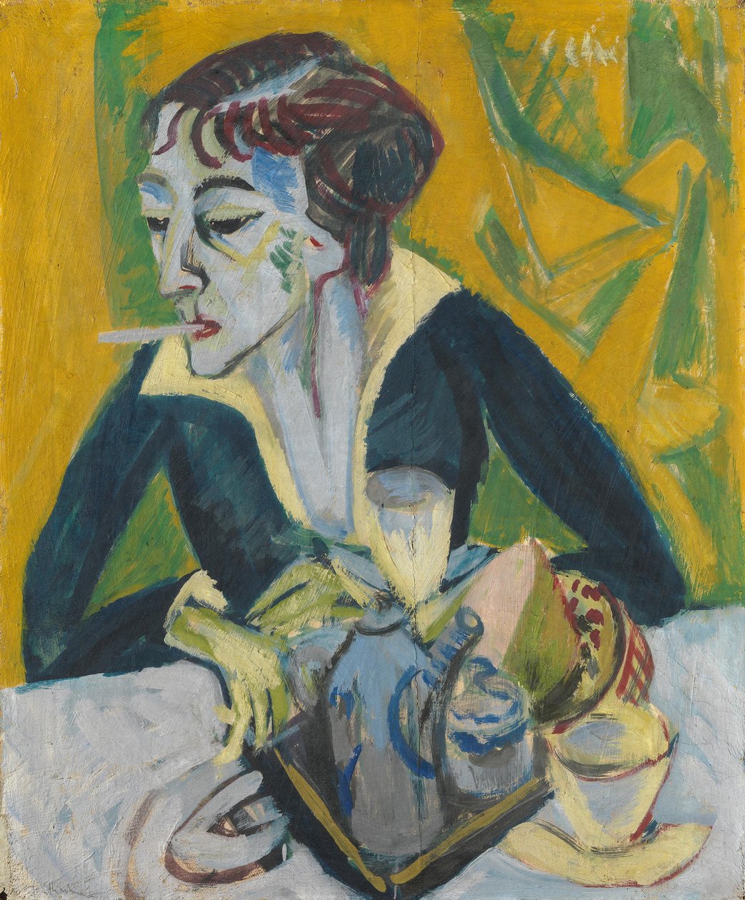 Erna avec une cigarette (Portrait d